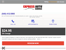 Tablet Screenshot of expressautoservice.com